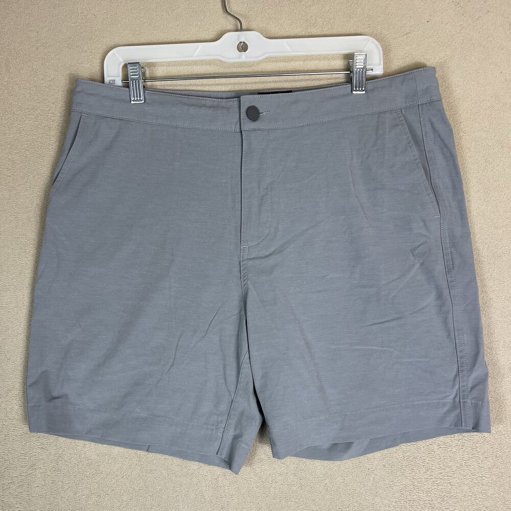 Faherty Short Mens 36‎ Gray Chino Flat Front Pockets Regular Fit 7"